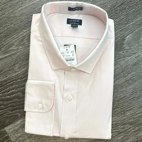NWT J.Crew Slim Performance Dress Shirt In Fresh Peony Eoe Pink Size XXL - Picture 3 of 6
